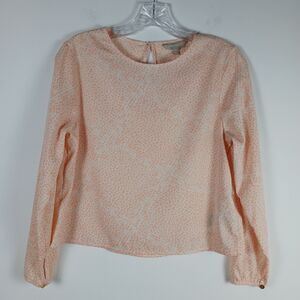 Banana Republic Light Peach Patterned Blouse